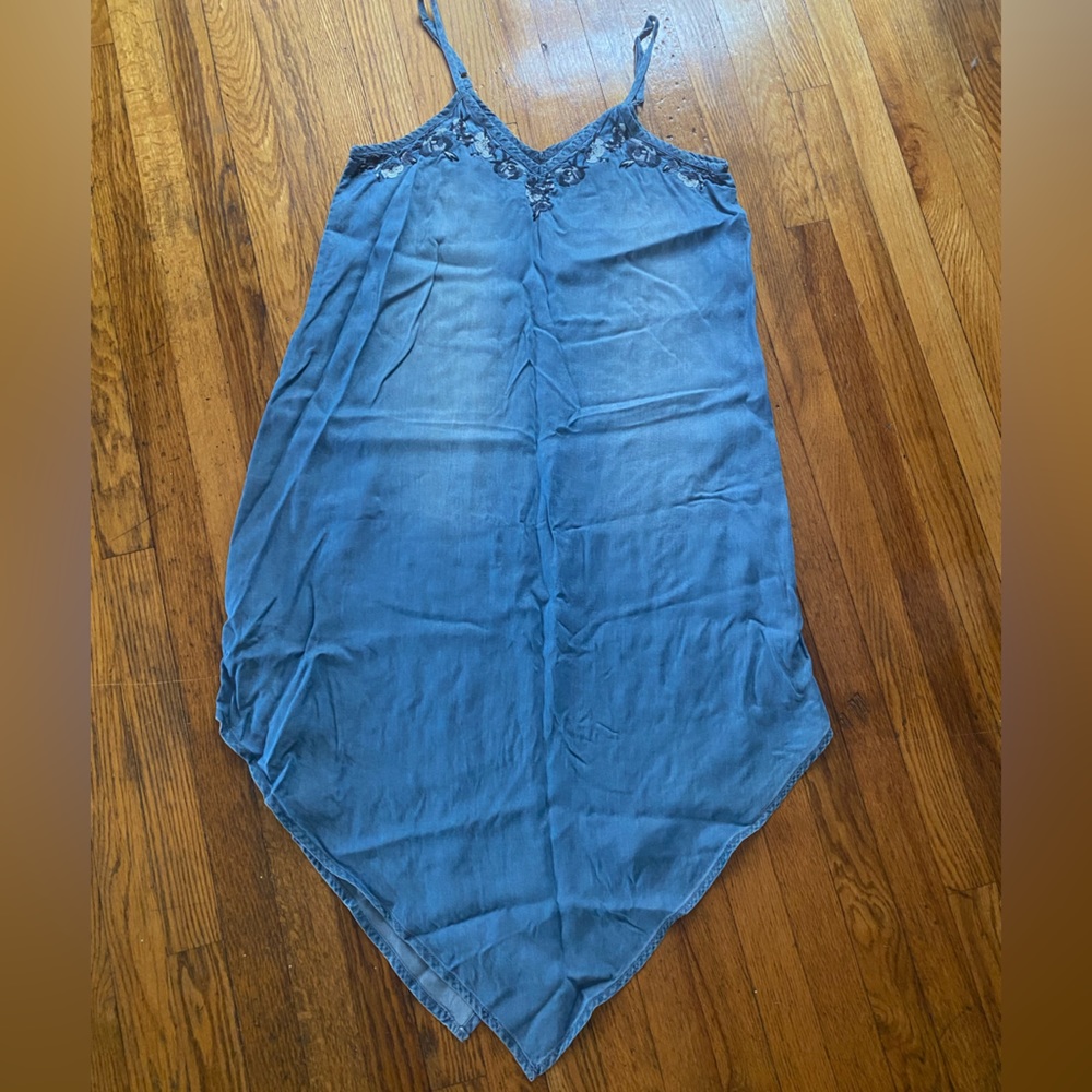 Knox Rose Embroidered Denim Dress